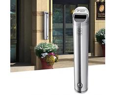 Posacenere in acciaio inox Colonna 48 cm 1,8 l Lega di alluminio Cilindro da esterno Posacenere a parete Portacenere per sigarette con serratura