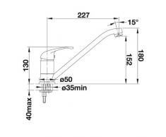 Blanco, Miscelatore per lavello, alta pressione, bianco - 517724