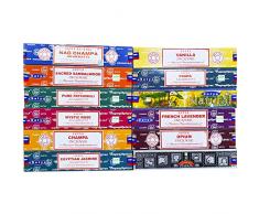 Confezione di incensi Satya - Assortitmento di 12 fragranze (Pack #1)