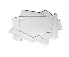 Norbe | Specchio da Parete Ovale DORIS 90x70 cm | Specchio da Parete Moderno | Specchio Decorativo da parete Ovale con Intarsi Asimmetrici | Specchiera | Specchio rettangolare senza cornice Moderno