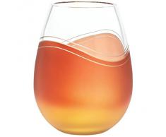 Vaso, vaso cristallo "ELEMENTS", arancione/rosso, 21 cm, cristallo al piombo, stile moderno (GERMAN CRYSTAL powered by CRISTALICA)