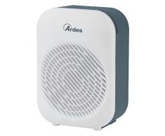 ARDES | ARAM4F14W Termoventilatore a Filo BALDO, Stufetta Riscaldante 2 Potenze Eco/comfort, Termostato Temperatura Ambiente, Stufetta Scaldino Portatile con Design Elegante Compatto Finitura Grigia
