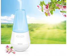Soehnle Design Aroma Diffusore Valencia in bianco con tecnologia di nebulizzazione a ultrasuoni, nebulizzatore per la profumazione con acqua e olio profumato, diffusore di aromi con cambio di colore