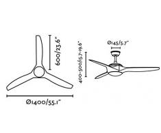 Faro 33408 Ventilatore per Soffitto con Luce LED, Bianco