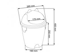 Cestino pattumiera gettacarte con il coperchio basculante TIGRE di Curver colore: giallo