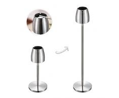 Womdee Posacenere per esterni, in acciaio inox, posacenere, posacenere telescopico, in acciaio inox, con base antiscivolo per interni ed esterni