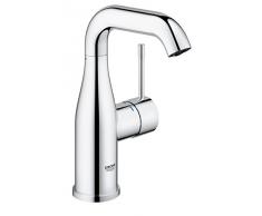 Grohe 23463001 Essence New Miscelatore Monocomando per Lavabo, con Piletta Click Clack, Altezza Media, Ecojoy, Cromo, M