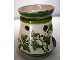 Aroma Diffusore Porta candela Linea Edere Ceramica Pezzo Unico Handmade Le Ceramiche del Castello Made in Italy Idea Bomboniera dimensioni 11 x 10 centimetri