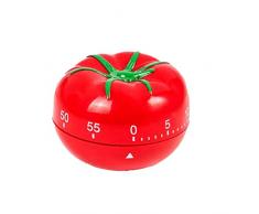 ZENZERO® - Timer Cucina Analogico - Forma di POMODORO - Fino a 60 minuti