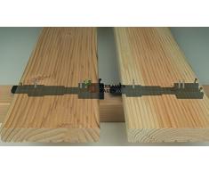 K&R Terracon, Clipper per assi pavimento 120-150 mm di larghezza, per assi da 20-24mm, con viti, 50 pezzi