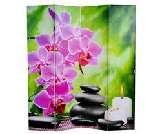 Paravento LED con timer legno con stampa in tessuto pieghevole 2,5x160x180cm ~ pietra