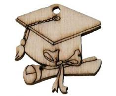 36 PEZZI Tocco Laurea in legno decorazione bomboniera