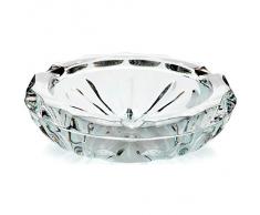 Posacenere, posacenere cristallo, sigaretta, collezione "VENEZIA" Ø 17 cm, trasparente, stile moderno (GERMAN CRYSTAL powered by CRISTALICA)