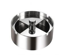 Anself acciaio inossidabile di alta qualità rotonda girevole posacenere con la filatura vassoio antivento portacenere per albergo