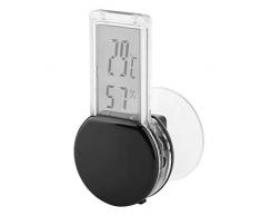 Pssopp Rettile Igrometro elettronico Termometro Impermeabile in Tempo Reale Lizard Crawler Box Rainforest Serbatoi umidità Monitor Temperatura con sensore Incorporato(Nero)