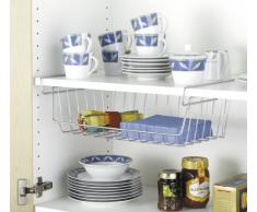 Wenko 2304100 Cesto per mensola in cromo 44 x 15 x 27 cm