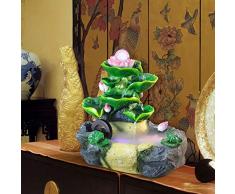 GL-Indoor fountain Umidificatore di Decorazione per Acquario con Fontana di Pesci da Fontana Lotus | Dimensioni: 28 * 20 * 28 cm