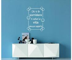 ADESIVI MURALI FRASE SORRIDERE DECORAZIONI MURALI SCRITTE SUI MURI FRASI ADESIVE