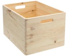 Zeller 13143 Cesta portaoggetti in legno di conifera, 39 x 29.5 x 23.5 cm