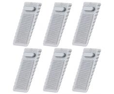 Fermaporta in Gomma,SUPRROW Antiscivolo Fermaporta Cuneo Ferma Porta Antivento per Bagno Interno Armadio Cucina Fermaporta per Camerette - Grigio