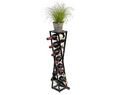 DanDiBo Esperanza - Portabottiglie in metallo di design, 80 cm, colore nero