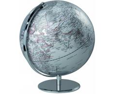 Mascagni Mappamondo diam 30 cm, Grigio Metallizzato