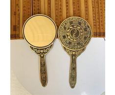 xinxinchaoshi Cinese Feng Shui Specchio Feng Shui Vintage Specchio Antico Bagua Specchio Buddismo Miniature casa Artigianato Decorazione Specchio Fortunato (Size : L)