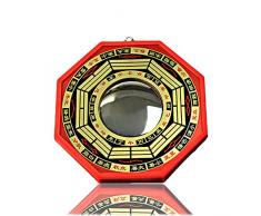 Specchio Feng Shui, Specchio Bagua Specchio Convesso Feng Shui per La Protezione Contro LEnergia Dannosa Attiva Porta Fortuna Regalo Creativo per Il Tuo Amico Utile,Convex,4in