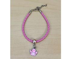 Bracciale ciondolo ANGELO ANGIOLETTO ROSA bomboniera BATTESIMO