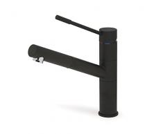 Elleci Mix Reno Miscelatore Monocomando con Canna Girevole, Full Nero 40