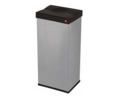 Ampia pattumiera Big-Box 60, 60 litri - Lamiera D' acciaio, argento - ampia pattumiera Box con coperchio basculante a chiusura automatica e fondo in plastica nera. Struttura in lamiera d' acciaio. Dimensioni: h 75 x l 34 x P 26 cm