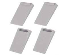 GGISUI 4pcs Fermaporta in Gomma Ferma Porta da Pavimento 9.4x4x2cm Cuneo Fermaporta Grigio Adatto a Tutti i Tipi di Porte Finestre e Pavimenti Interni Protegge Pavimenti e Pareti