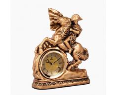 LOSAYM Statue Soprammobile Statuine Orologio Artigianale di Natale Imitazione Orologio in Rame Soggiorno Muto Orologio da Scrivania Decorazione Artistica