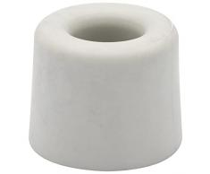 WAGNER Fermaporta VULKANO SMALL - Diametro Ø 30 x 24 mm I Fermaporta a pavimento/a muro da avvitare I Fermaporta grigio in stile retro in gomma piena - 15205021