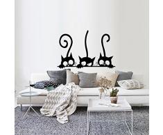 Topgrowth Wall Sticker Tre Gatti Animale Domestico Camera Finestra Adesivo da Parete Decorazione Murale Removibile A Topgrowth Wall Sticker Tre Gatti Animale Domestico Camera Finestra Adesivo da Parete Decorazione Murale Removibile A
