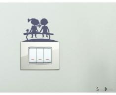 StickerDesign Adesivi per interruttore spine placche Adesivo Bambini sulla Panchina Wall Stickers decorativo Decorazione Cameretta interni Casa Adesivo Murale