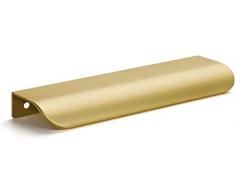goldenwarm 10pack Oro Opaco Cassetto Maniglie 128mm Oro Profilo Maniglia In Alluminio Curvo Cassetto Maniglie Ottone Spazzolato Bordo Tirare