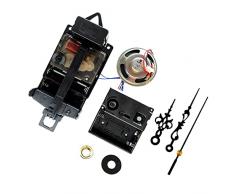 perfeclan Meccanismo Orologio a Pendolo, Lancette Orologio da Parete, Orologio a Pendolo al Quarzo con Lancette, con Altoparlante per, Funzionamento a Batteria, Kit Orologio con Meccanismo