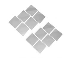 Bluelover 16Pcs Bagno Removeable Autoadesive Mosaico Piastrelle Specchio Parete Adesivi Home Decor