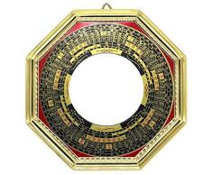 Specchio tradizionale cinese Feng Shui Bagua BFlowerYan Multi Legno 4-inch