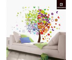 Eurographics, Adesivo decorativo da parete, motivo: Albero quattro stagioni, (Bunt)