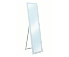 Galileo Casa specchiera da Terra 40x160 Bianca, Legno, Misure Specchio: l. 30 x h. 150 cm