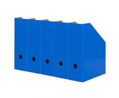 Landre - Portariviste formato A4, in cartone resistente, larghezza 10,5 cm, colore: Blu