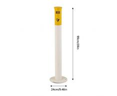 Liangzishop Secchi della Spazzatura da Esterni Accresciuta in Acciaio Inox Posacenere Colonna Verticale Portacenere for Esterni Pavimento riservata ai Non Fumatori Trash Can