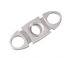 Rmeet Taglia Sigari,Strumento per Sigari Tascabili di Accessori per Sigari in Acciaio Inossidabile a Doppia Lama per Tagliare Sigari