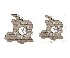 LifeUp- Orologio da Parete Moderni Design silenzio Numeri Romani, Adesivi Murali 3D Decorazioni Soggiorno Camera da Letto Casa, Regalo Originale Natale Compleanno, 39*38cm