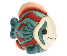 THUN - Soprammobile a Forma di Pesce Disco - Accessori per la Casa da Collezionare - Linea Surfing Sydney - Formato Medio - Ceramica - 18 x 9,8 x 15,5 h cm