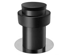 Fermaporta a Pavimento Adesivo fermaporte acciaio inossidabile Blocca Porte da Pavimento fermaporta con paraurti in gomma per proteggere porte e pareti per Mobili Uso Casa e Ufficio (nero)