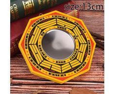 xuejuanshop Specchio Feng Shui 3sizes FengShui Specchio taoista Talisman Energy Home Decoration Fortunato Cinese Feng Shui Dent Convesso Bagua Ornamenti Feng Shui (Color : 13cm)