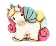 THUN - Soprammobile Unicorno Multicolore - Accessori per la Casa - Linea Unicorno - Formato Piccolo - Ceramica - 5 x 7 x 8,6 h cm